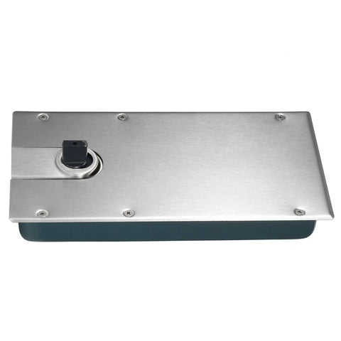 Glass Door Hinge Closer With Hydraulic Floor Spring, Double Acting Door Hinge, steel exterior, top view
