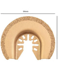 64mm Half Diamond Oscillating Tool Blade For Multi Tools With Quick Release For Grout Mortar And Concrete Removal In Home DIY