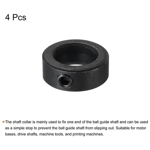 Heavy Duty Shaft Collar Set Screw Style Clamping Collars 9 Sixteen Inch Bore Carbon Steel Black 4 Pack for Motor Bases