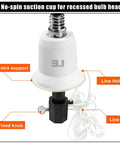 No-spin suction cup for 3 To 12 Foot Telescopic Light Bulb Changer Pole With Durable Metal Construction For High Ceilings.