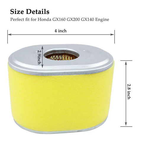 Dimensions of air filter for Carburetor For Coleman CT200U BT200 B200 Mini Bike Go Kart 196cc Predator 212cc Engine