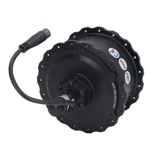 48V 750W Brushless Hub Motor Rear Drive For Electric Mountain Bikes IP65 Aluminum Alloy Upgrade Kit close-up view
