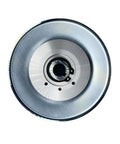 Front view of KT196 Go Kart Clutch Driven Pulley With 16mm Bore For Coleman Minibike Drive Shaft 30 Series Torque Converter Mounting Lock