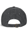 Back view of Vintage Black Baseball Cap With Low Profile Curved Brim For RV Lovers And Caravan Travelers Casual Golf And Outdoor Leisure Dad Hat
