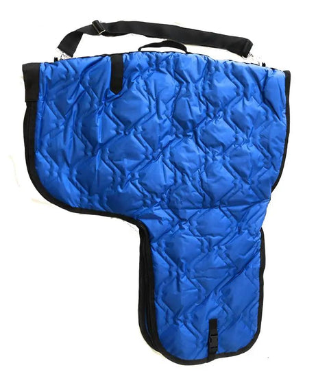 Western Padded Saddle Carrier With Water Resistant 420D Nylon, Turquoise Polka Dots Saddle Bag