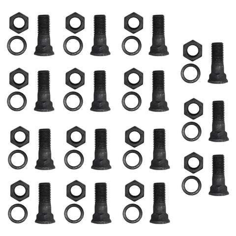 15 Piece Bolt Nut Washer Kit 5J4773 DBD90 0004 Compatible With D4H D5 Excavator 321C Replacement Hardware For Pallet Jack And Lift Truck Wheels Beefed Up Heavy Equipment Maintenance, black bolts washers nuts