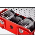 Kickstart Your Heavy Lifting With A Motorized Remote Control Machinery Dolly! This Badass Heavy Equipment Moving Skate gear mechanism close-up.