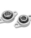 Heavy Duty 8mm Shaft Mount Self Adjusting Pillow Block Flange Bearings Zinc Alloy Diamond Seat, two bearing mounts