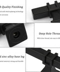 Close-up of 10 Pack 3 Inch Matte Black Cabinet Handles Square Tube Pulls For Cabinets And Drawers, showing zinc-alloy base and quality finish.