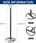 Freestanding Toilet Paper Holder Stand For 4 Rolls With Reserve, All Metal Matte Black Iron, Rustproof size and dimensions.
