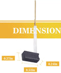 Ten Pack Heavy Duty Carbon Brush Replacement For Electric Motors And Table Saws dimensions showing size of 0.27in x 0.53in x 0.24in graphite core