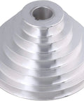 Aluminum Pagoda Pulley Wheel Set For Benchtop Drill Press With 14Mm Shaft And 5 Step Transmission, V Belt Compatible Drive System