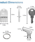 Toilet Paper Dispenser Keys And Paper Towel Key Set Universal Compatibility With Georgia Pacific Waffle And Most Dispensers dimensions