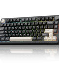 Flex75 Gasket Wireless Mechanical Keyboard With Control Knob Tri Mode Bluetooth 2.4G USB Wired showing RGB backlit keys and rotary knob.
