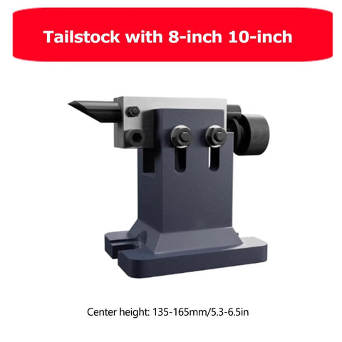 Tailstock for Heavy Duty 3 Jaw Chuck Indexing Head With Tailstock For CNC Milling Machines, 8-inch 10-inch size shown