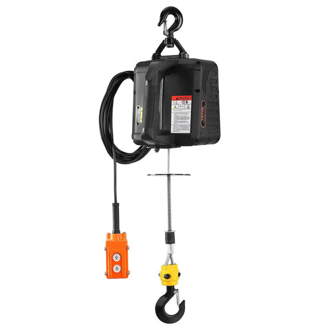 3 In 1 Electric Hoist Winch 1100 Lb Capacity 1500W Portable Crane With Wired And Wireless Remote, front view