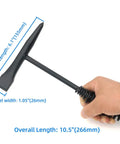 Heavy Duty Welding Chipping Hammer With Coil Spring Handle For Shock Absorption, 10.5 Inch Overall Length, Tempered Chisel And Point Ends