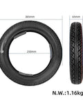 Sweet 14x2.50 Tubeless Tire For Your Electric Bike Or Scooter Slays Flats With Tough Rubber Build And Ultra-Smooth Rides You Gonna Love. Black 14x2.50 tubeless tire with tread, 365mm diameter and 65mm width, for e-bike or scooter