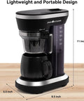 All In One Coffee Maker With Built In Grinder And Steam Pressure Technology For Bold Bean To Cup Drip. Lightweight, compact design.