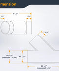 Technical drawing of Two And A Half Inch Y Fitting For Dust Collection Hose Splitter showing dimensions and specifications