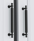 Five Pack 3 Inch Matte Black Cabinet Handles Zinc Alloy Drawer Pulls For Kitchen Cupboards Dresser Bathroom Bedroom Hardware