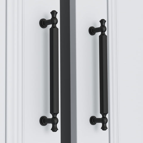 Five Pack 3 Inch Matte Black Cabinet Handles Zinc Alloy Drawer Pulls For Kitchen Cupboards Dresser Bathroom Bedroom Hardware