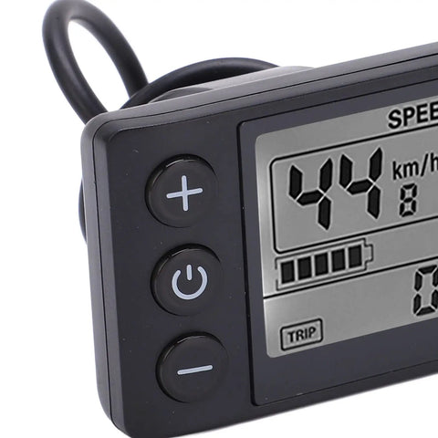 LCD Display For Electric Bikes S866 Ebike Panel 24V 36V 48V With Waterproof Plug All In One Handlebar Mount 22.2mm Brushless Motor Speed Controller Kit Easy Install Durable ABS Meter Display With Wide Reading And Clear Metrics showing speed in km/h