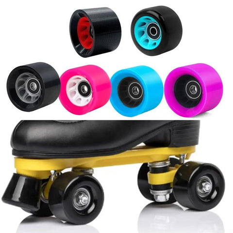 8 Pack PU Roller Skate Wheels 58x39mm For Double Row Quad Skates Replacement Wheels 82A 90A 92A 95A Non Slip Elastic Surface