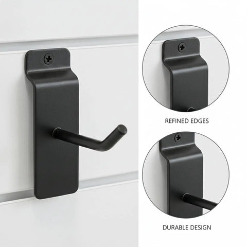 Tool Free Slatwall Hook For Quick Display Setup Heavy Duty Carbon Steel Storage Organizer For Garage And Workshop 13 Inch