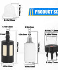 Product sizes for 4 Size Fuel Line Repair Kit With 4 Feet Of Durable Lines For Chainsaws And Trimmers Universal Fit Includes Primer Bulb