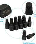 Harskiyer 10 Piece HSS Screw Extractor Kit And Bolt Remover Set For Stripped Or Broken Fasteners Easy Out Damaged Nut Driver Tools, 1/8-13/32 inch