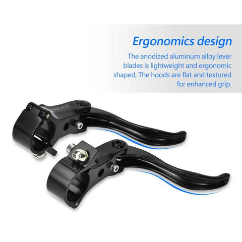 24Mm Dope Bike Brake Levers Set For Mountain Disc Brakes Left And Right Hand Aluminum Alloy Lightweight Ergonomic Levers With Textured Hoods Black