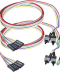Two Pack 2 Pin PC Power Switch Cable With 27 Inch Front Bezel Push Button No Fuss On Off Reset For ATX Desktop Case LED Indicators Red And Green Includes HDD LED Signals