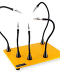 Deluxe Soldering Station With Five Magnetic Arms, Locking Grips, And Steel Base for precision on PCB and small projects.