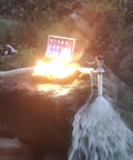 1000W Hydroelectric Generator Water Turbine For Off Grid Power 110 220V 50 60Hz Aluminum Alloy Housing powering a laptop outdoors