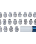 Heavy Duty 21 Piece Lug Nut Key Kit With Wheel Lock Socket Adapter And Removal Tools For Automotive Service Crafted From Durable Cr Mo Alloy Steel Rust Proof And Wear Resistant Gear In Portable Hard Case For Easy Storage, 21-piece set