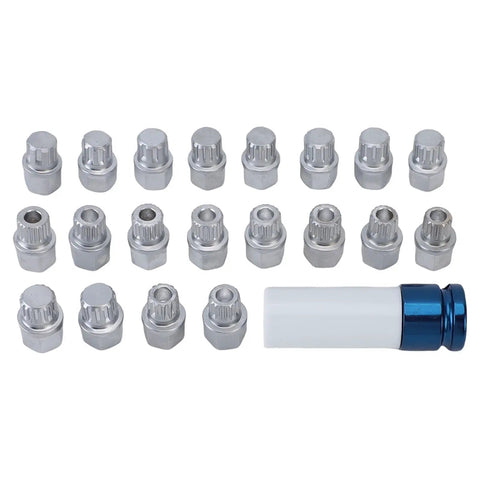 Heavy Duty 21 Piece Lug Nut Key Kit With Wheel Lock Socket Adapter And Removal Tools For Automotive Service Crafted From Durable Cr Mo Alloy Steel Rust Proof And Wear Resistant Gear In Portable Hard Case For Easy Storage, 21-piece set