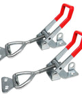 Heavy Duty Toggle Latch Clamp 1320 Lbs Holding Capacity Adjustable Locking Toggle Clamp With Lock Hole Zinc Plated for Smoker Lids Jigs Tool Boxes 2 Pack Anti Slip Handle Built Tough for Indoor or Outdoor Use.
