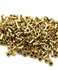 Mixed Size Copper Hollow Rivets For Circuit Boards Kit M0.9 M1.3 M1.5 M1.7 Inch, pile of copper rivets, DIY PCB fasteners