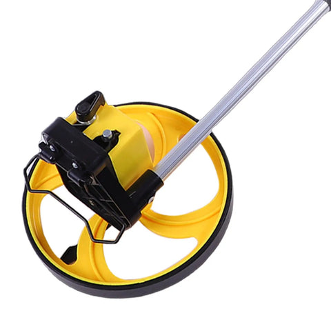 Marhynchus Telescopic Measuring Wheel, 8 Inch Measurement Tool with yellow wheel and telescopic handle for easy measurements.