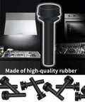 12 Pack Grate Rubber Feet Replacement For Gas Stove Tops with high-quality rubber, shown against kitchen background