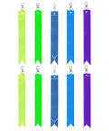 Reflective Keychain Set For Backpack And Running Gear, High Visibility Reflective Strips, PVC Safety Pendants, 8.7 Inch, Color Set 2, 10 Pieces