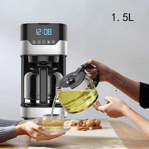 Four Cup Coffee Maker With Timer Pause And Pour Anti Drip Brew For Real Kickass Flavor Stainless Steel Carafe brewing tea
