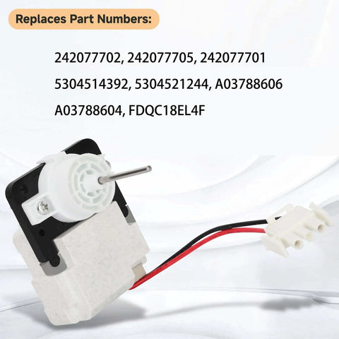 Evaporator Fan Motor Replacement For Frigidaire And Kenmore Refrigerators, OEM Style Blower Motor with connector