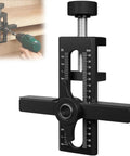 2-In-1 Cabinet Door Installation Jig Kit with adjustable metal mounting, quick hole opening, rebounder punch for precise alignment