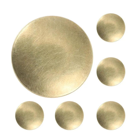 Antique Gold Round Drawer Knobs 6 Pc Set For Cabinets Dresser And Furniture Retro Vibe Door Handles For Kitchen RV And Home Decor Comfortable Grip Durable Hardware