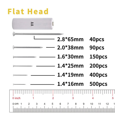 Heavy Duty Galvanized Nail Assortment Kit With Round Head Finishing Nails And Flat Common Fasteners Perfect For Hanging Pictures And Wall Mounts Built Solid To Give You Top Notch Bang For Your Buck On Every Handy Fix