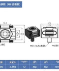 Engineering drawing details of Multi Station Milling Vise Workholding Clamp Set for Precision Machining with specifications
