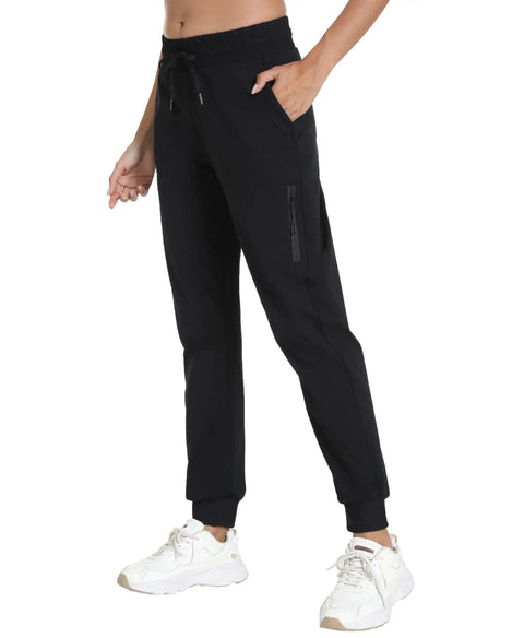 Women's Lightweight Hiking Joggers With Quick Dry Fabric, Breathable Outdoor Pants With Pockets For Camping, Travel, Size Small