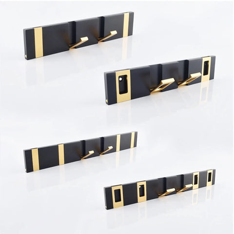 No Drill Hidden Wall Hook Rack Go To Heavy Duty Clothes Organizer For Bath And Bedroom Sturdy Multi Hook Coat Stand Keys Towels And Hats. Snap mount design with six hooks.
